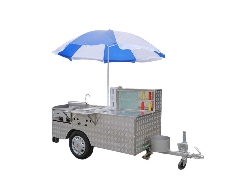 Grill de nourriture de rue Camion alimentaire avec machines Fonction de vente d'aliments Matière première Maïs