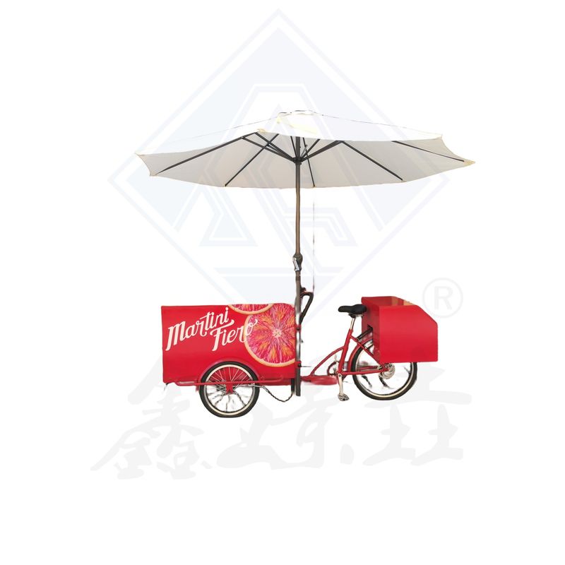 Longue durée de vie Le lait, le thé, le jus de boisson Chariot à vélo pour collations Chariot alimentaire mobile