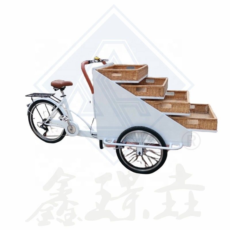 Matériau de base Farine 150 kg Tricycle Pain Vending Bike pour Hot Dog Food et thé café