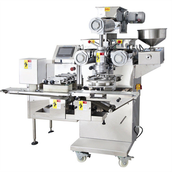 Machine à incrustation à trois noyaux et à formage de crêpes de grande capacité pour la production de boulettes