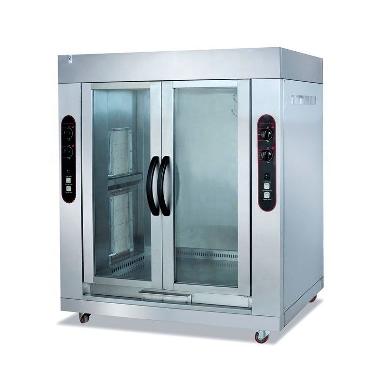 Appareil de cuisine de style avancé à gaz indépendant deux lampes complètes Rotisserie pour moutons et porcs
