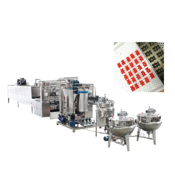 Machine industrielle de fabrication de bonbons durs de 150 kg/h pour les bonbons à base de caramel Production d'ours en sucette