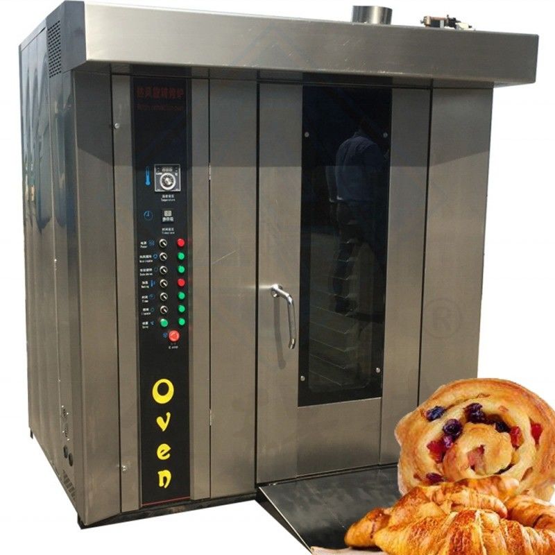 Acier inoxydable commercial 32 plateaux pain gâteau boulangerie four rotatif pour moulin à farine